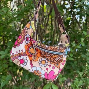 LeSportsac Floral Print Shoulder Bag Y2K Retro Purse Mini Hobo